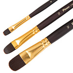 Кисть синтетика жесткая овальная PINAX "Creative 697" ручка короткая