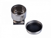 Масленка одинарная металлическая с крышкой КИТАЙ "цилиндр"