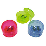 Точилка пластиковая двойная KUM с контейнером - круглая