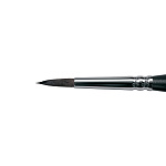 Кисть белка круглая ROUBLOFF "141F" ручка короткая черная фигурная