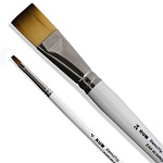 Кисть синтетика плоская KUM "Memory Tip" ручка короткая