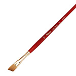 Кисть синтетика плоская скошенная PINAX "Oro Rosso 758" ручка короткая