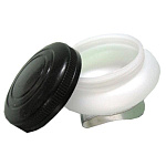 Масленка одинарная пластиковая с крышкой КИТАЙ "пузатая"