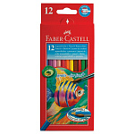Набор акварельных карандашей FABER CASTELL "Colour Pencils" 12шт +кисть