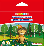 Набор восковых мелков трехгранных ЦВЕТИК 12цв