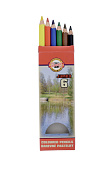 Набор цветных карандашей KOH-I-NOOR "Jumbo" 6шт